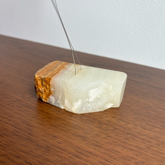 Vintage 1974 Marvin Wernick Mid Century Kinetic Art Butterflies On Quartz Base - Picture 11 of 14